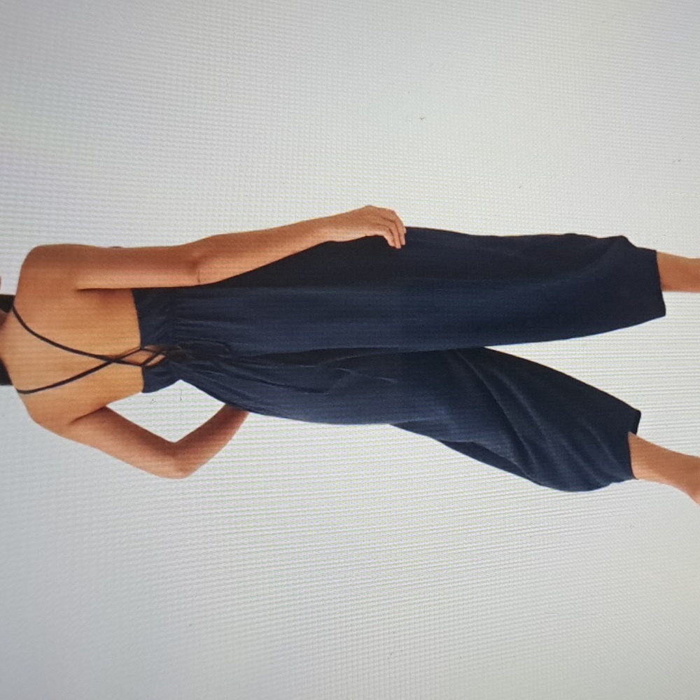 HALARA Navy Cropped Jumpsuit - Picture 2 of 10